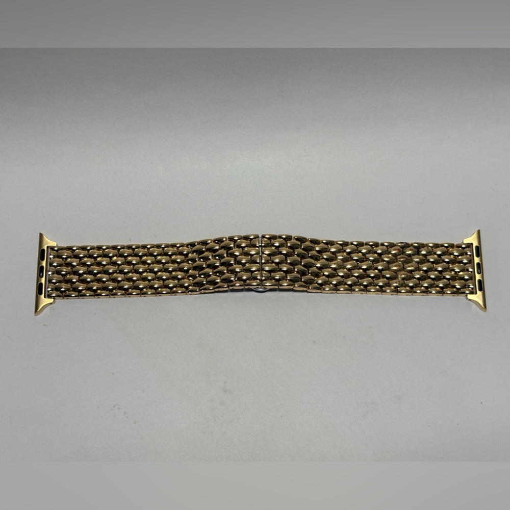 3/$30 | Stainless Steel Apple Watch-Compatible Link Band - Gold, 35mm Connector